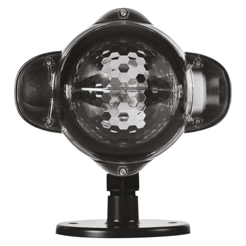 Emos DCPN01 LED dekoratívny projektor hviezdy 4W | IP44 teplá i studená biela rotujúce svetlo