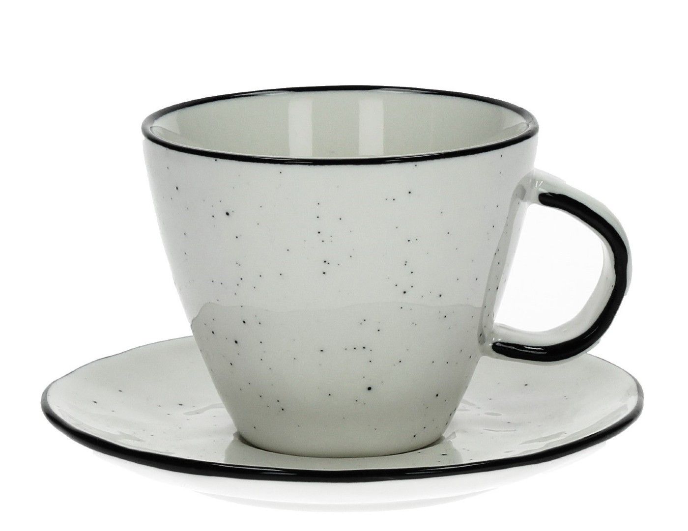 Porcelánová šálka s podšálkou BASIL, White