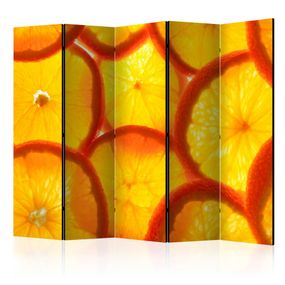 Paraván Orange slices Dekorhome 225x172 cm (5-dielny)