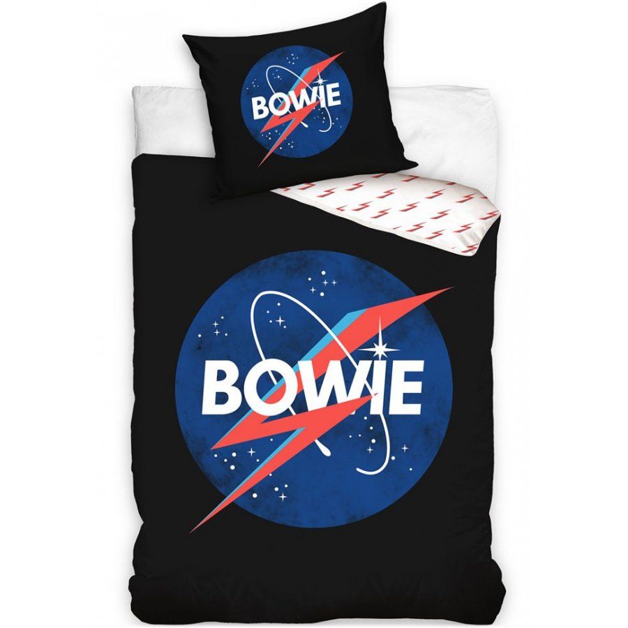 Carbotex · Bavlnené posteľné obliečky David Bowie - motív Planet Earth Is Blue - 100% bavlna Renforcé - 70 x 90 cm + 140 x 200 cm
