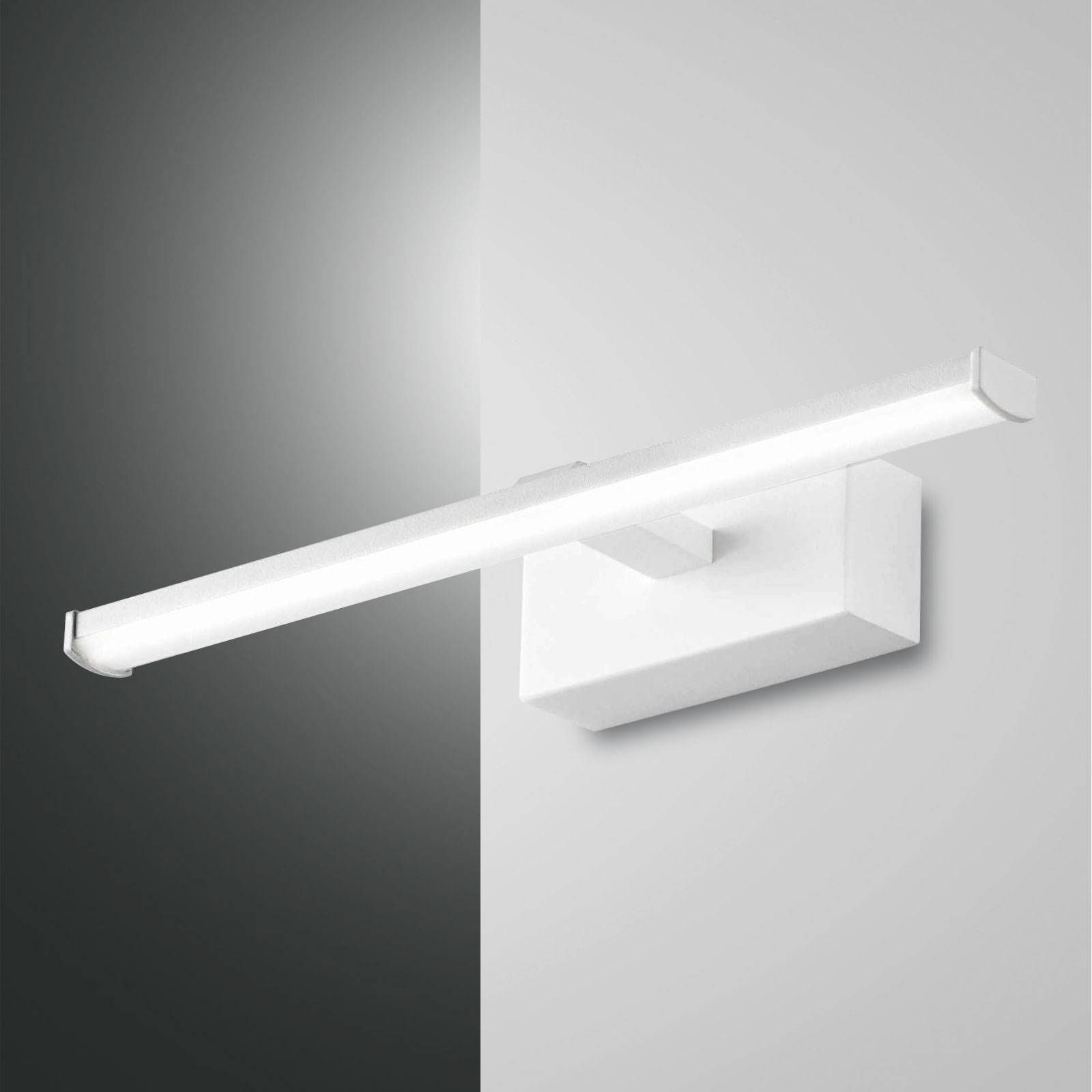 Fabas Luce LED nástenná lampa Nala, biela, Š 30 cm, Obývacia izba / jedáleň, kov, metakrylan, 6W, L: 30 cm, K: 4.5cm