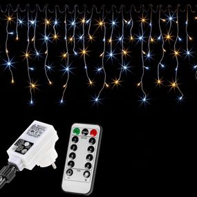 VOLTRONIC svetelný dážď - 600 LED, teplá a studená biela