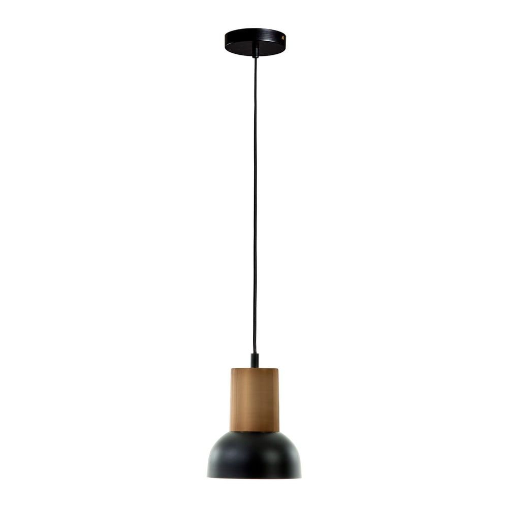 Čierne závesné svietidlo Kave Home Amina, výška 15 cm