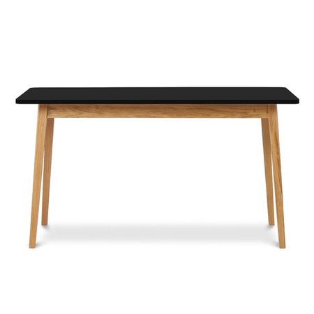 Rozkladací jedálenský stôl FRISK 140 cm - antracit/dub