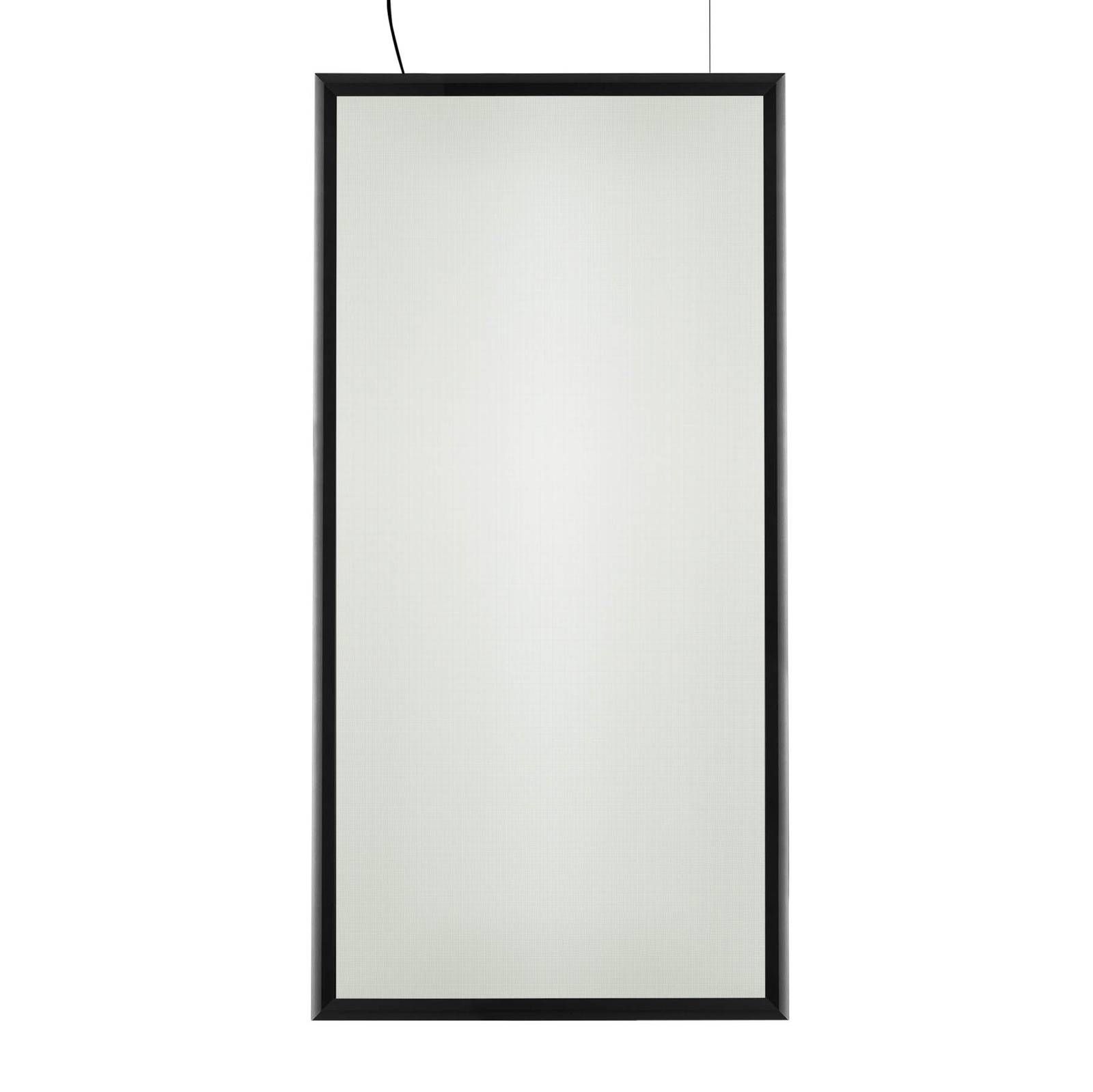 Artemide Discovery Rectangular DALI čierna 3 000 K, Obývacia izba / jedáleň, technopolymér, hliník, 52W, P: 73.5 cm, L: 1.7 cm, K: 147cm