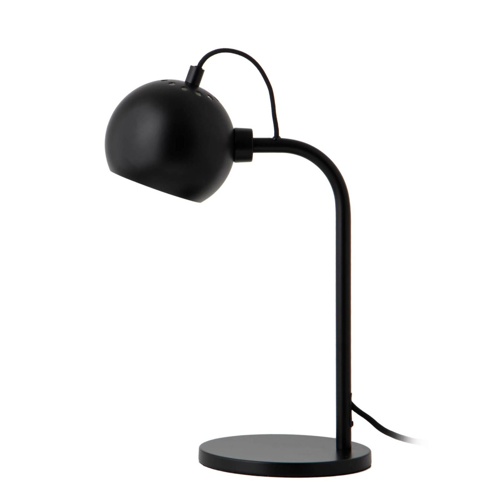FRANDSEN Ball Single stolová lampa, čierna, Obývacia izba / jedáleň, kov, E14, 25W, L: 16 cm, K: 37cm