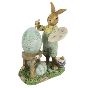 Veľkonočné dekorácie králika maliara - 11 * 7 * 15 cm