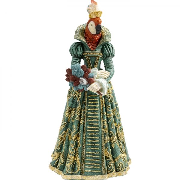 KARE Design Soška Lady Parrot  - zelená, 32cm