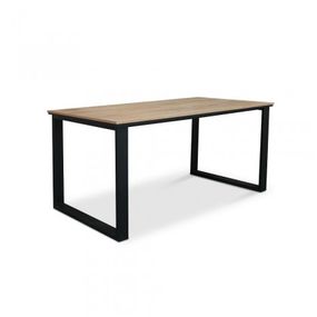 Jedálenský stôl Brick 160x76x90 cm (dub craft, čierna)