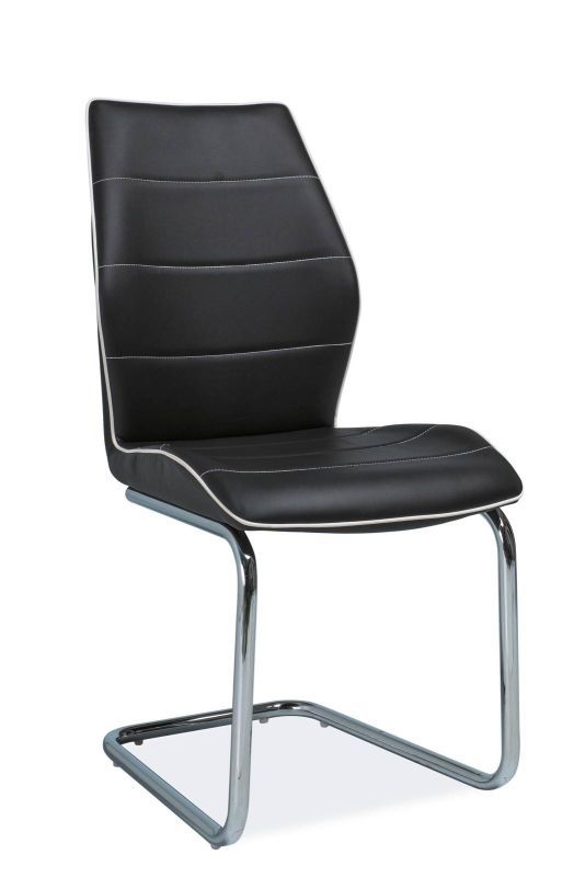 Jedálenská stolička Signal H-331 chróm/čierna