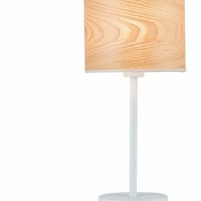 Paulmann stolní lampa Neordic Neta 1-ramenné bílá/dřevo 796.38 P 79638