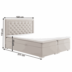 Boxspringová posteľ DORMAN Tempo Kondela 160 x 200 cm