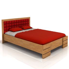 Manželská posteľ 160 cm Naturlig Storhamar High (buk) (s roštom)