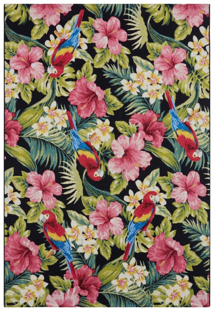 Hanse Home Collection koberce Kusový koberec Flair 105613 Flowers and Leaves Multicolored – na von aj na doma - 200x285 cm