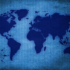 Fototapeta Modrá mapa sveta 61 - samolepiaca