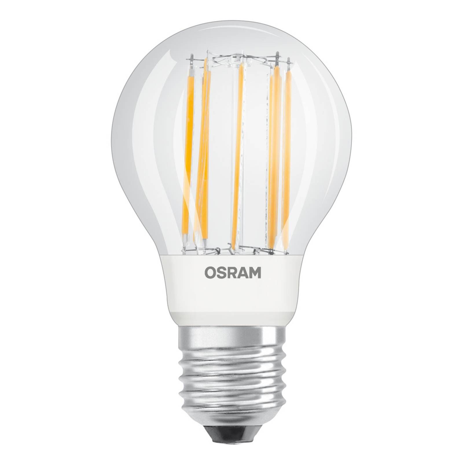 OSRAM LED žiarovka Classic Filament 11W číra 2700K, E27, 11W, Energialuokka: D, P: 10.5 cm