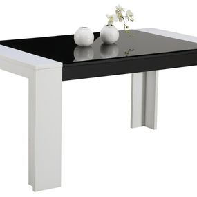 Jedálenský stôl vivo - biela/čierna