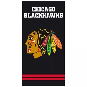 TipTrade (CZ) · Hokejová bavlnená osuška NHL Chicago Blackhawks - black - 100% bavlna - 70 x 140 cm