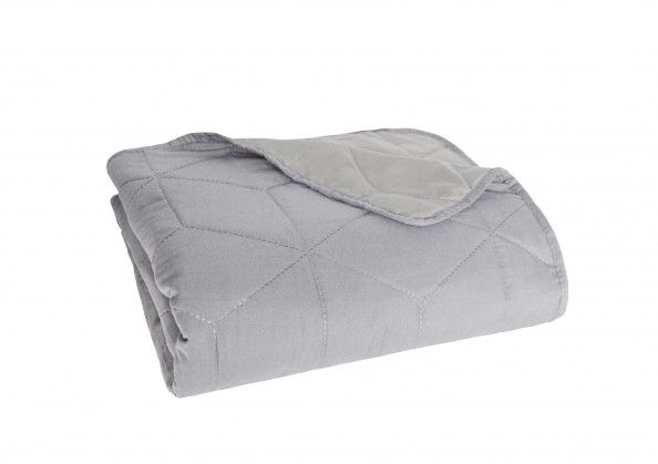 Prikrývka na posteľ BED4, 220x240cm, strieborná/sivá