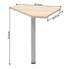 Rohový stolík, dub sonoma/kov, JOHAN 2 NEW 06