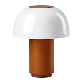 Oranžová hliníková LED stmievateľná stolová lampa (výška 22 cm) Harvest – Zone