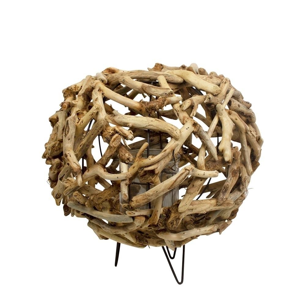 Lucerna z naplaveného dreva Flotte - 13 * 32 * 24cm
