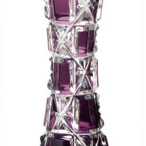 Krišťálová váza Lada, farba fialová, výška 155 mm