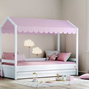 Domčeková posteľ so strieškou a úložným priestorom fairy ii -