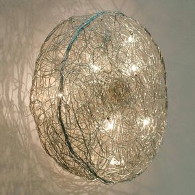 Knikerboker Rotola dizajnové nástenné svietidlo, Obývacia izba / jedáleň, hliník, G4, 20W
