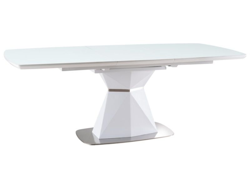 AGBA, rozkladací jedálenský stôl, biela matná