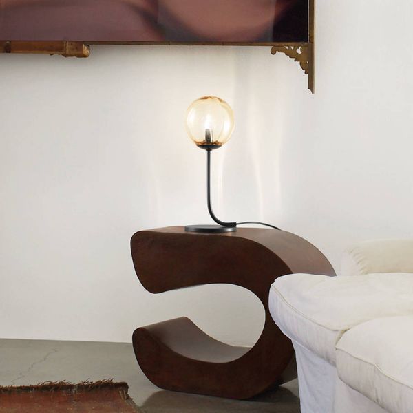 Vistosi Dizajnová stolová lampa Puppet z muranského skla, Obývacia izba / jedáleň, kov, sklo, G9, 60W, K: 40cm