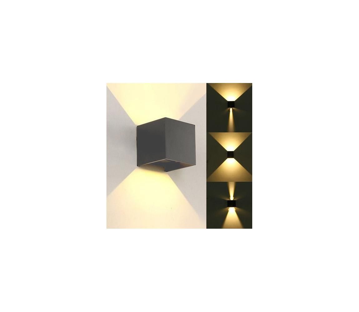 LED Vonkajšie nástenné svietidlo KREON 2xLED/3W/230V IP54 3000K antracit