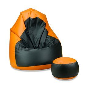 Supplies TWIN-COLOR kožený sedací vak - oranžový