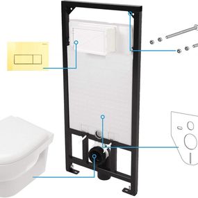 DEANTE - Avis biela - Toaletný set, podomietkový, 6v1 CDAZ6ZPW