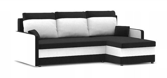 DomTextiluRohová sedacia súprava MILTON bielo čiernej farby 215 cm