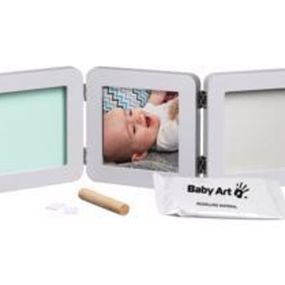 BABY ART Dvojitý rámik na odtlačky a fotografiu - pastel