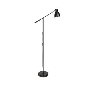Maul Stojaca lampa MAULfinja v matnej čiernej, Pracovňa / Kancelária, kov, plast, E27, 10W, K: 154cm