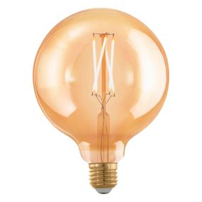 EGLO 110065 LED celosklenená žiarovka E27 Vintage filament G125 Globe 4W/28W 300lm 1700K GOLD DIM stmievateľná