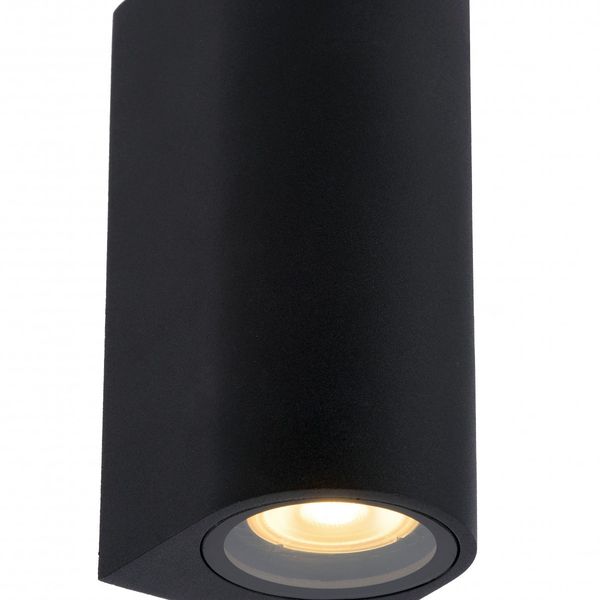 Lucide 69801/02/30 vonkajšia nástenná lampa Zaro 2x35W | GU10 | IP44 - čerrná, bodová, stmievateľná