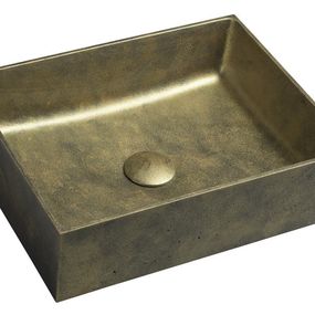 Formigo FG111 betónové umývadlo 47,5x14x36,5 cm, zlaté