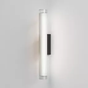 Astro io Wall nástenné LED IP44 čierne 66, 5 cm, Kúpeľňa, borokremičité sklo, kov, 8.2W, Energialuokka: D, L: 8 cm, K: 66.5cm
