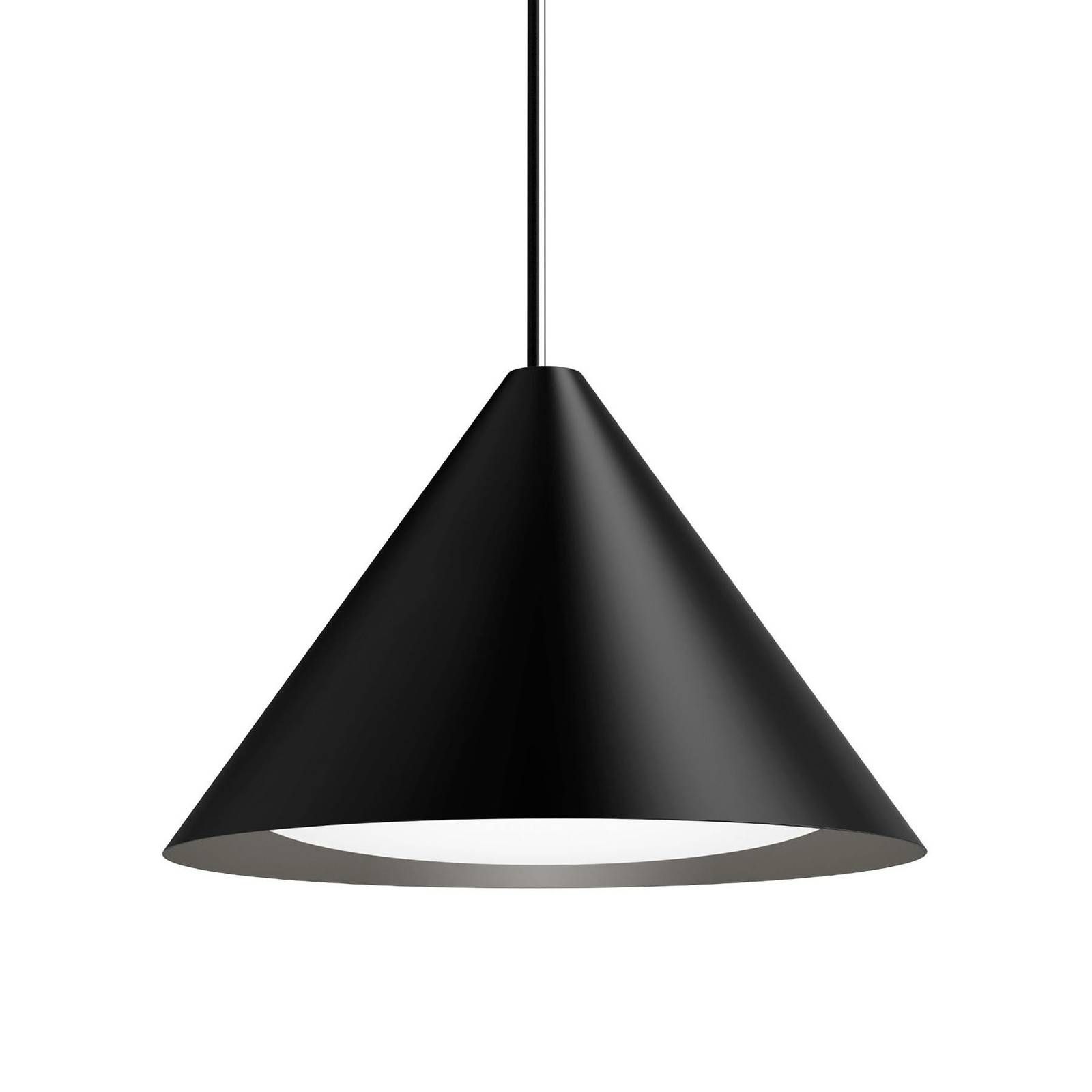 Louis Poulsen Keglen závesné LED 40cm čierne, Obývacia izba / jedáleň, hliník, polykarbonát, 21W, K: 27cm