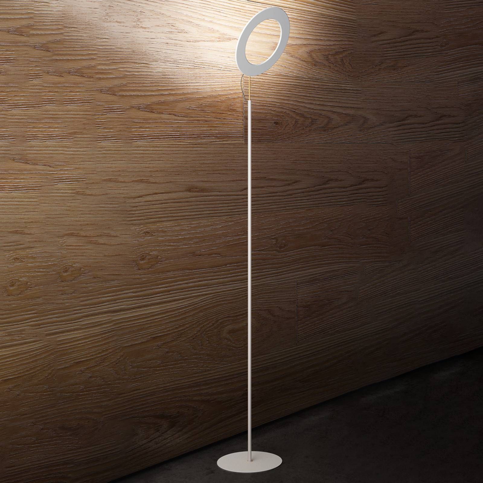 ICONE Vera ST – stojaca LED lampa, biela, Obývacia izba / jedáleň, hliník, 25.2W, K: 190cm