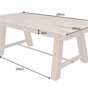 Jedálenský stôl FÉNIX Dekorhome 200x100x76 cm