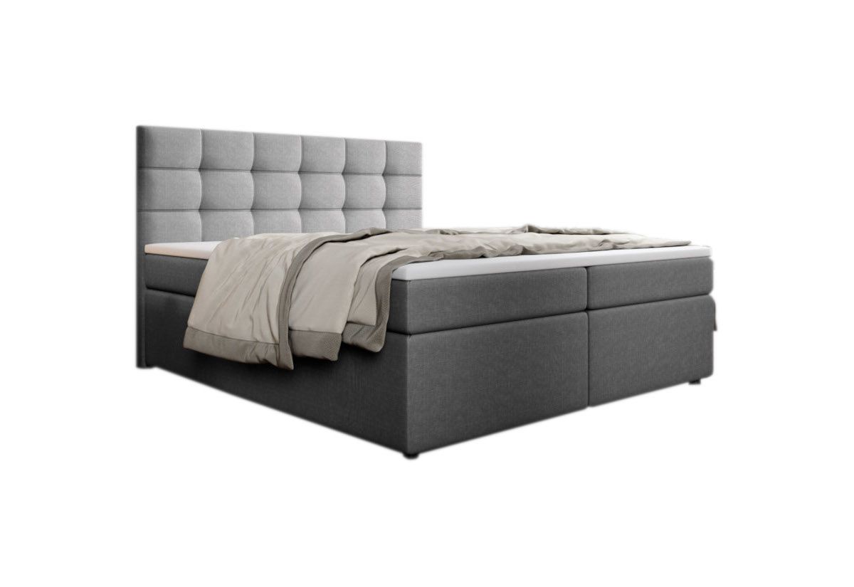 Expedo Čalúnená posteľ boxspring SALMA + topper, 180x200, inari 91