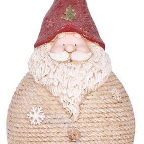 Postavička MagicHome Vianoce, Santa okrúhly veľký, keramika, 42,5 cm