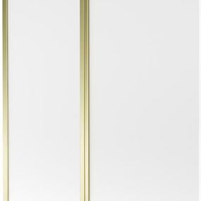 MEXEN - Flip vaňová zástena 1-krídlo 120x150 cm, dekor, zlato 894-120-101-50-30