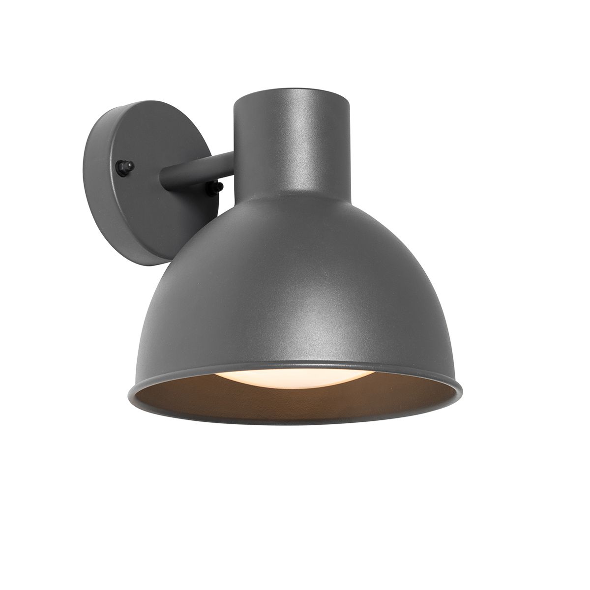 Industriële buitenwandlamp donkergrijs rond IP44 - Natas