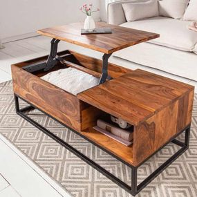 Dizajnový konferenčný stolík Timber Function 110 cm sheesham