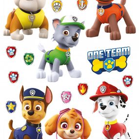 DK 1733 AG Design Samolepiace dekorácie - samolepka na stenu - Paw Patrol, veľkosť 42,5 cm x 65 cm